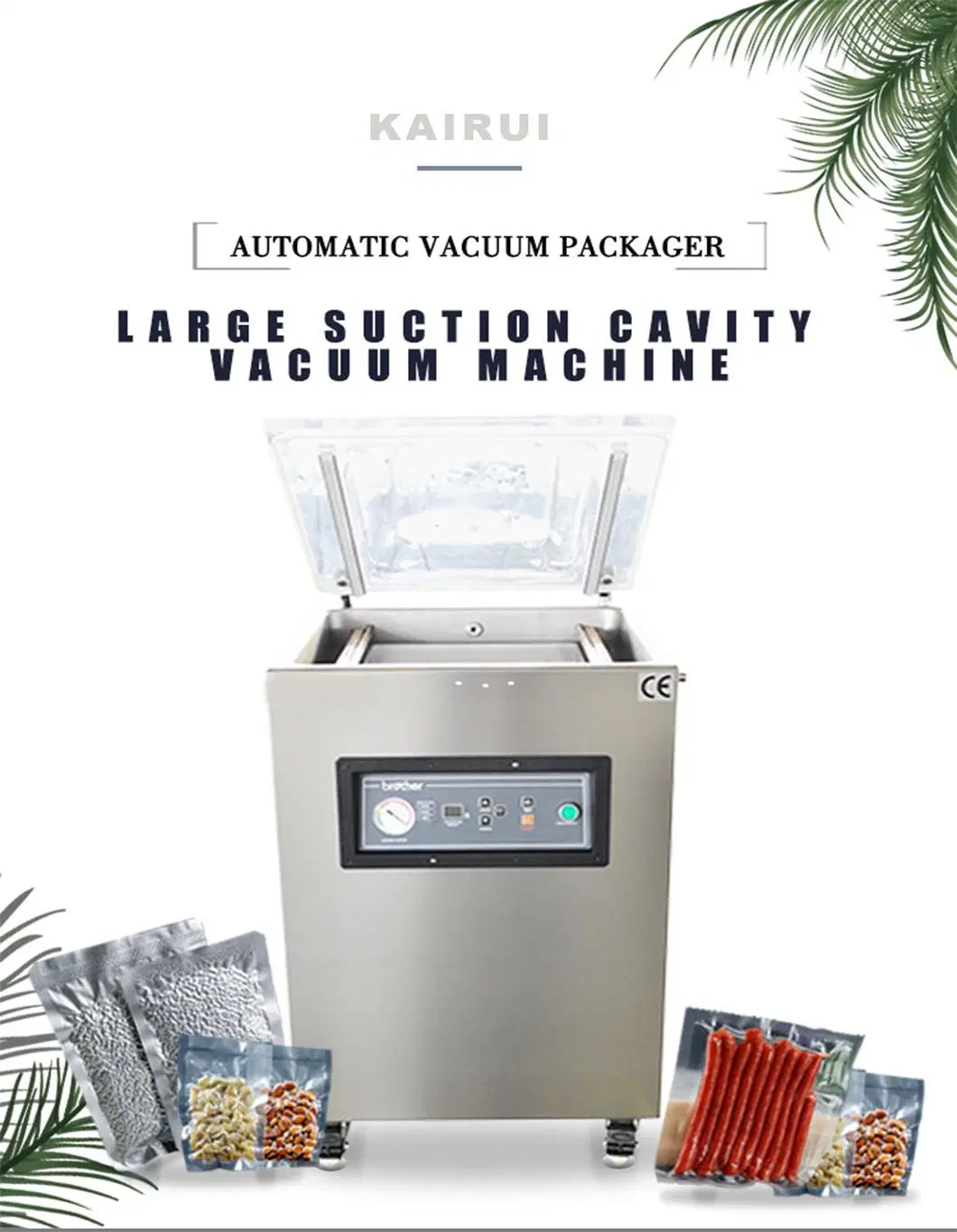 Electric Vertical Single Chamber Food Vacuum Sealer Packaging Machine