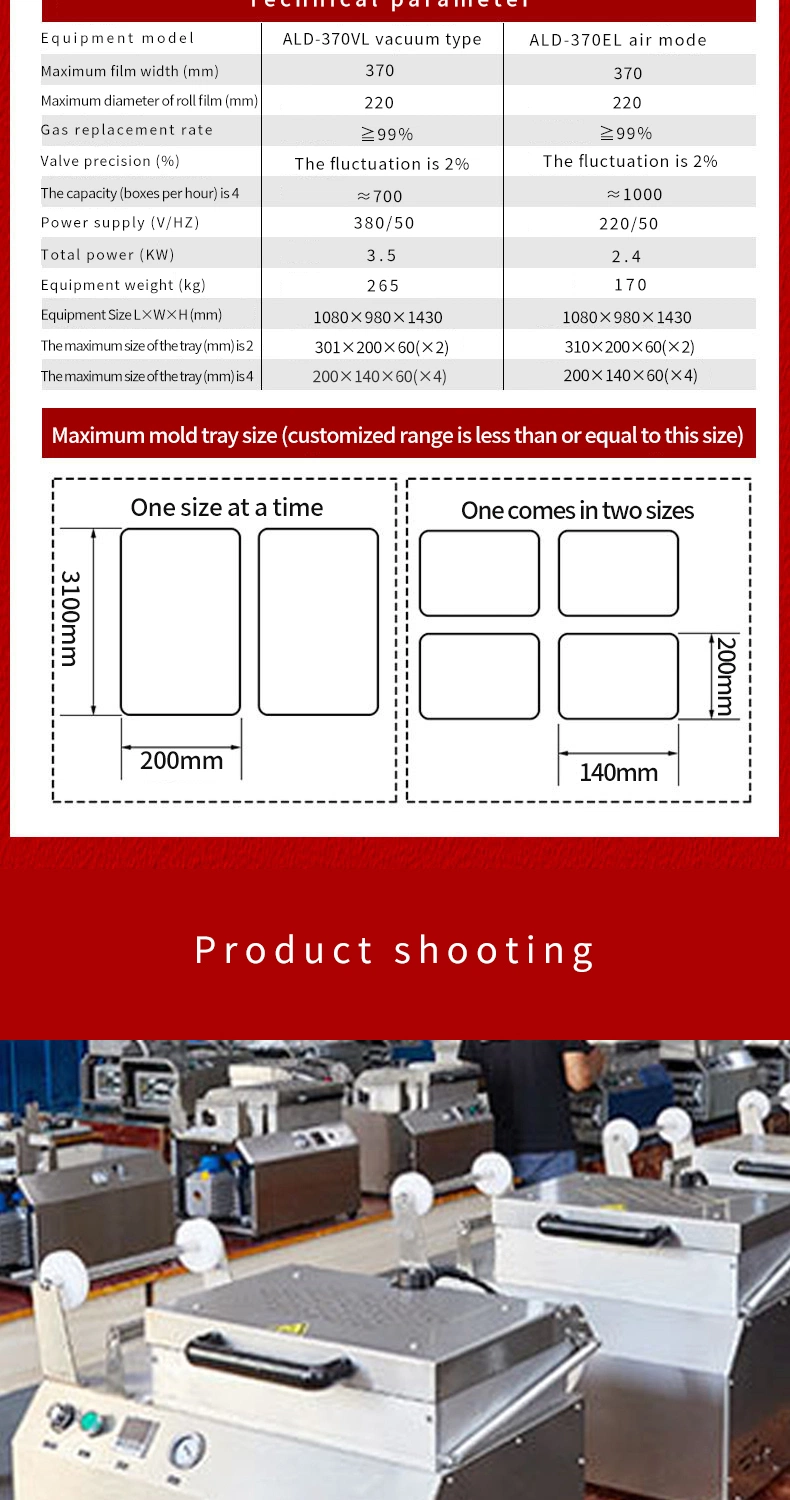 Vacuum Box Air Conditioning Fresh-Keeping Packaging Machine Lactone Tofu Vacuum Packaging Machine Machinery