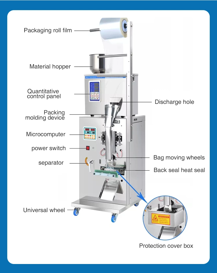 Faith Customic Automatic Multi Head Tea Bag Packing Machine for Tea Granule Salt / Rice / Bean / Seeds with CE