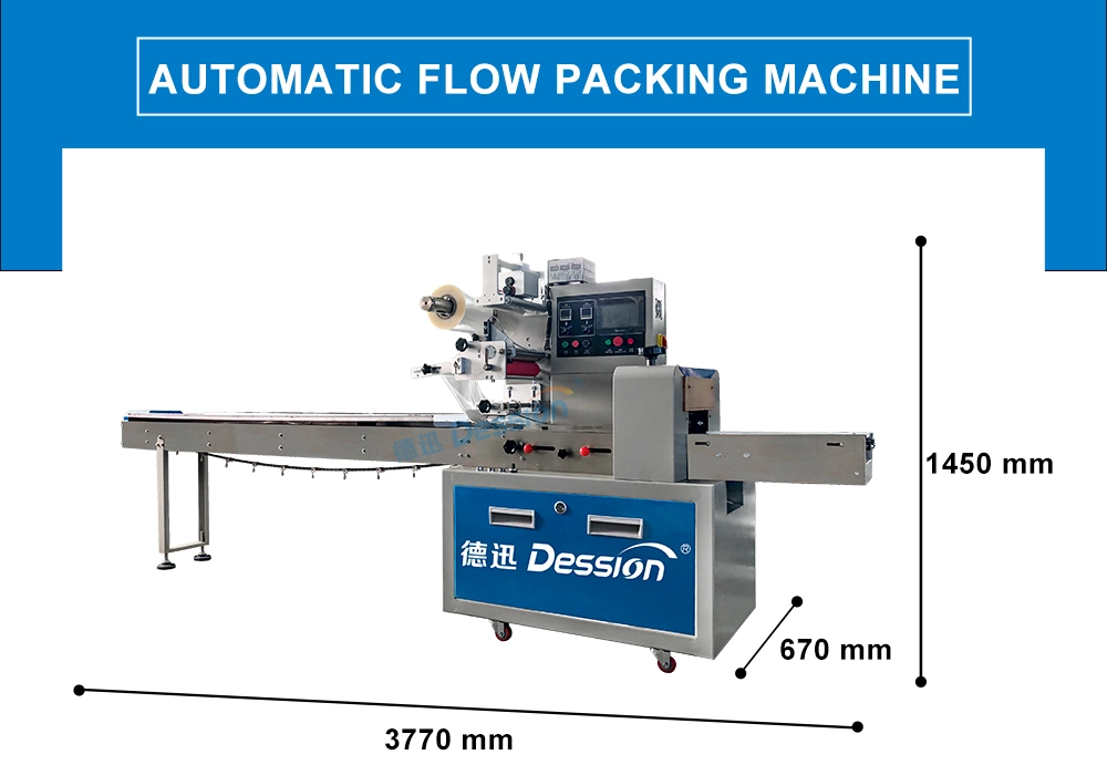Automatic Food Flow Packing Machine for Ice Pop Popsicle Cookies Packaging Machine Chocolate Biscuit Noodles Bread Candy Fruits Vegetable Pillow Packing Machine