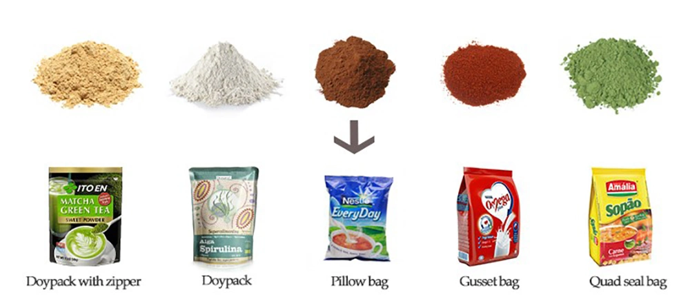 Hot Sale Automatic 300g 1kg Chocolate Powder/Ground Coffee Bag Form Fill Seal Wrapping Flow Packaging Packing Filling Sealing Machine with Auger Filler