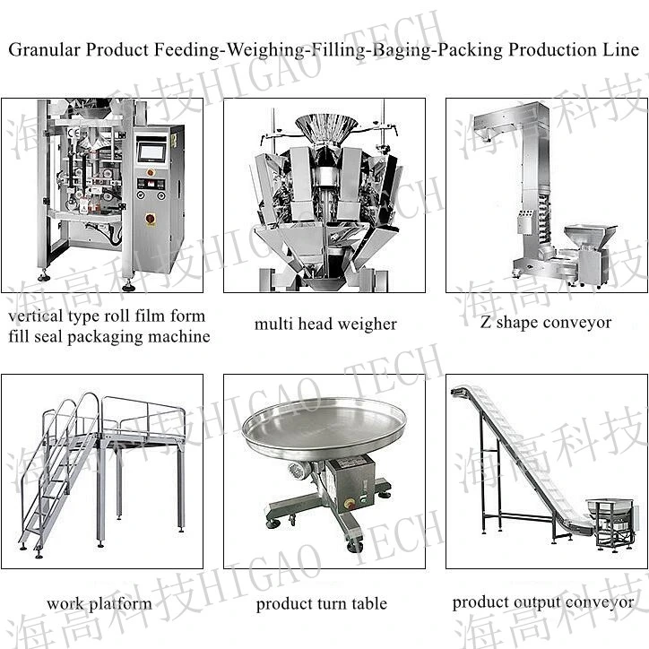 Automatic Multihead Weigher Weighing and Packaging Machine Fruits Vegetables Salad Packing Machine