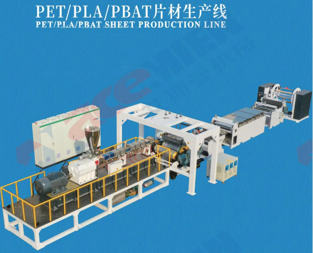 PVC Pet PP PE PLA Plastic Transparent Acrylic Clear Rigid Sheet Film Extruder Making Thermoforming Extrusion Line Machine for Packaging