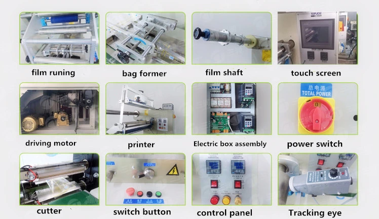 Automatic Cookies /Egg Rolls Flow Wrap Pillow Packaging Machine