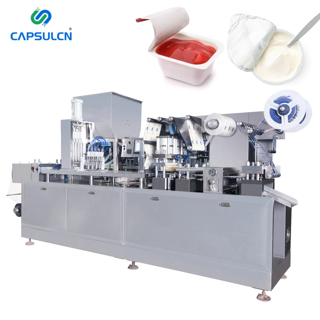 Small Automatic Fluid Paste Salad Dressing Soya Jam Ketchup Peanut Butter Oil Chocolate Liquid Blister Packaging Machine Dpp-260