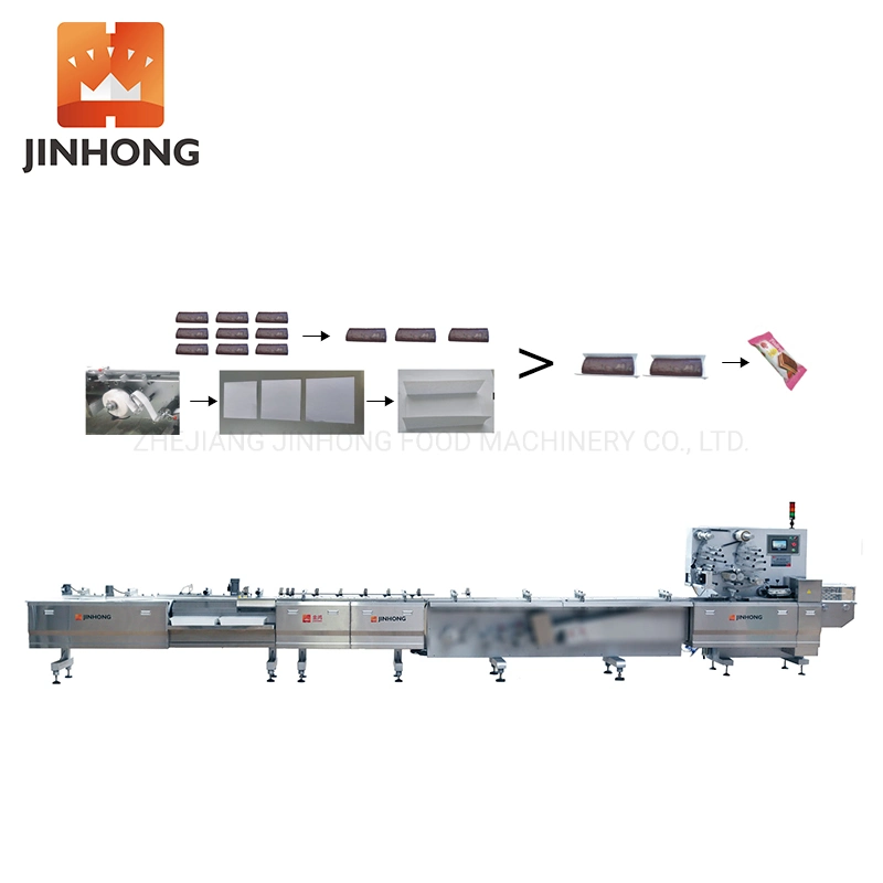 JH-Z1233 Automatic Horizontal Flow Food Packing Machine/ Packaging Machine/ Wrapping Machine For Bakery Food/ Cracker/ Bread/ Biscuits/ Chocolate Bar/ Cake