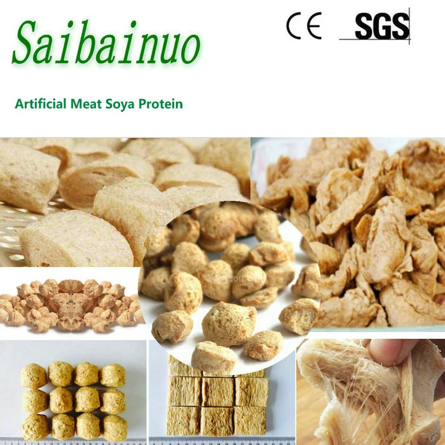 Vegetarian Meat Protein Machine Soya Chunks Processing Line