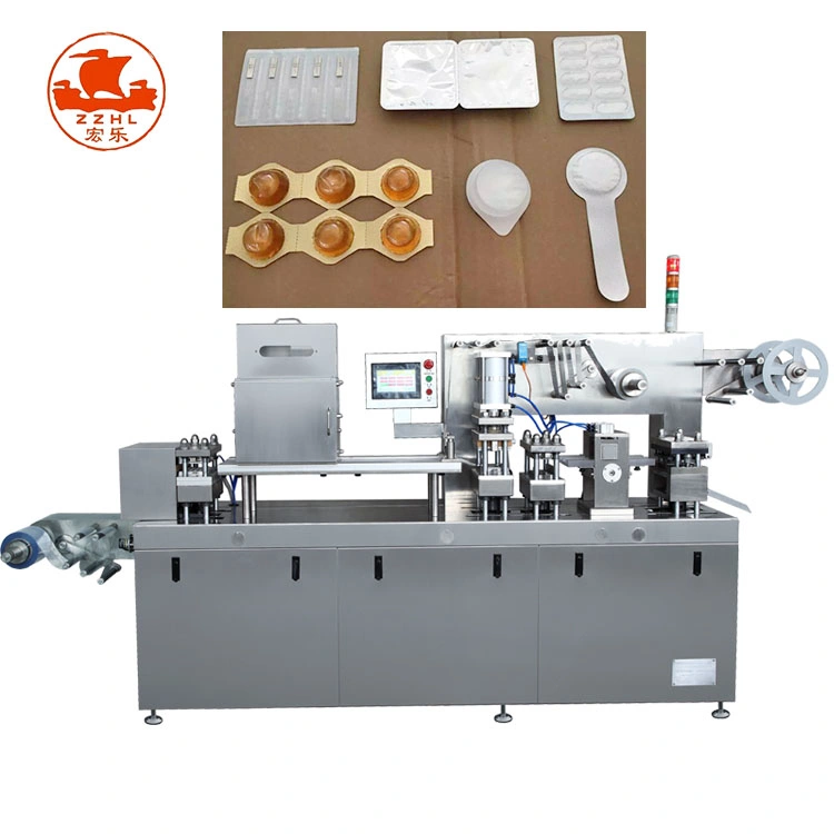 Automatic Flat Type Tablet Capsule Oil Honey Liquid Jam Butter Blister Packing Machine