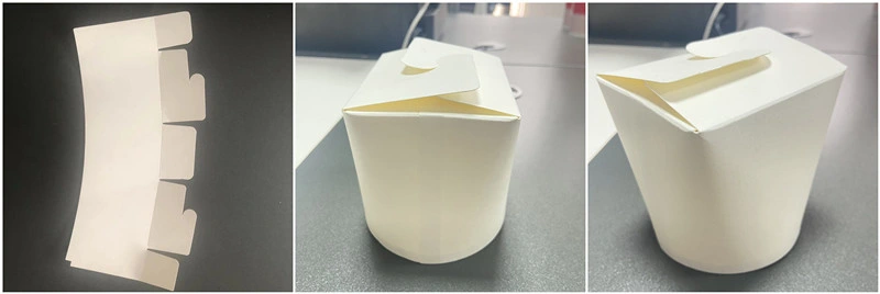 Disposable Take Away Packaging Kraft Noodle Food Box Custom Recycle Disposable Container Salad Noodle Fast Food Kraft Paper Box Making Machine