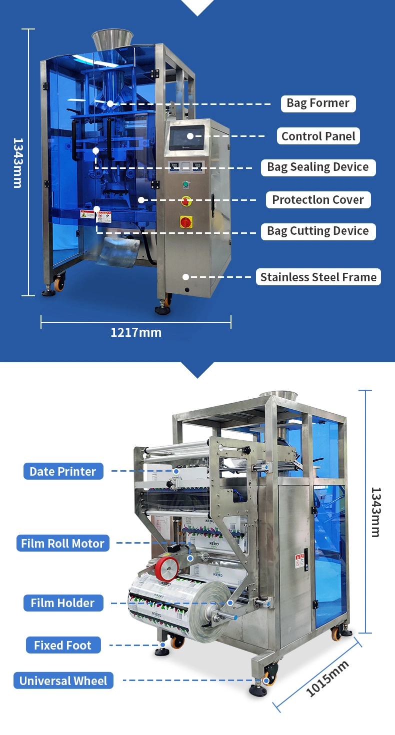 Automatic Frozen Food Weighing Packing Machine for Frozen Dumplings Chicken Packaging Machine Frozen Vegetable Packing Machine