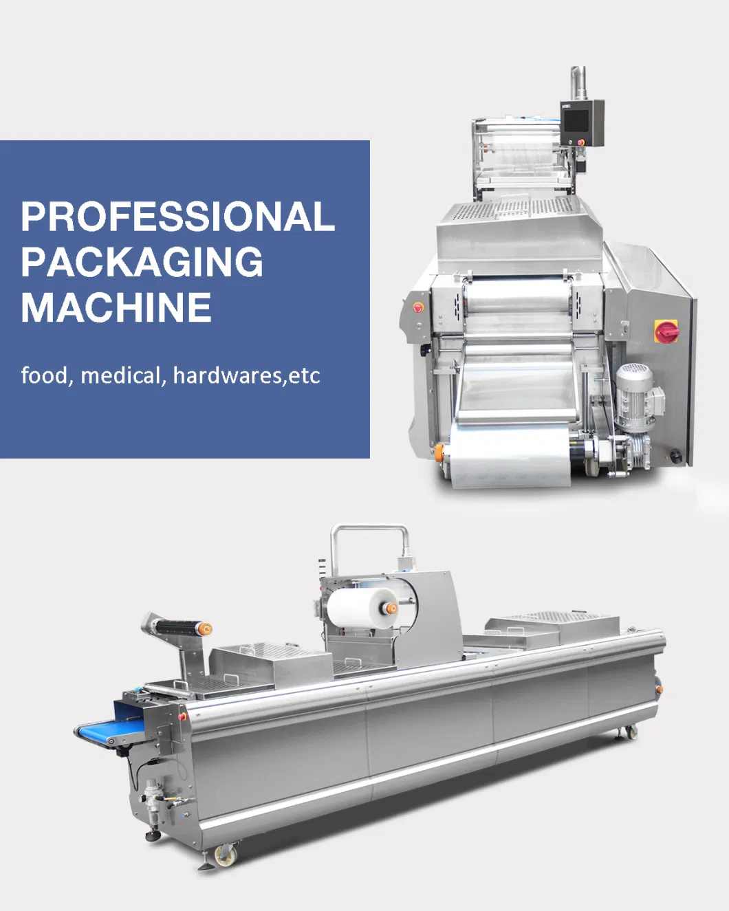 Fully Automatic Bakery Map Thermoforming Packaging Machine for Cake, Bread