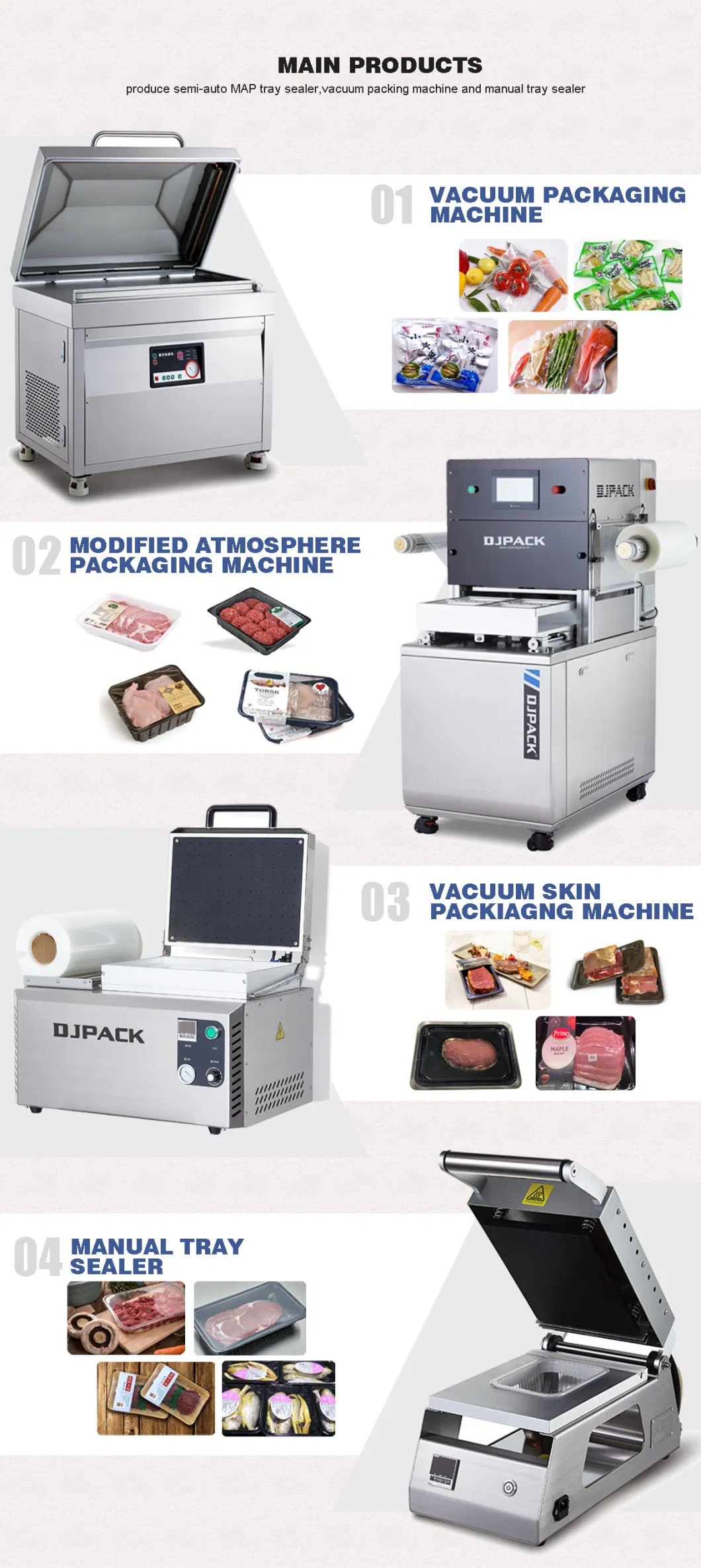 Semi-Automatic Vertical Type Rice Vacuum Packaging Machine (DZ-500L)