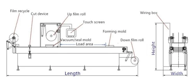 Best Price High Speed Automatic Seafood/Steak/ Meat/ Beef/Ham/Sausage/Egg/Shrimp/Fish Food Thermoforming Vacuum Film Skin/Modified Atmosphere Packaging Machine