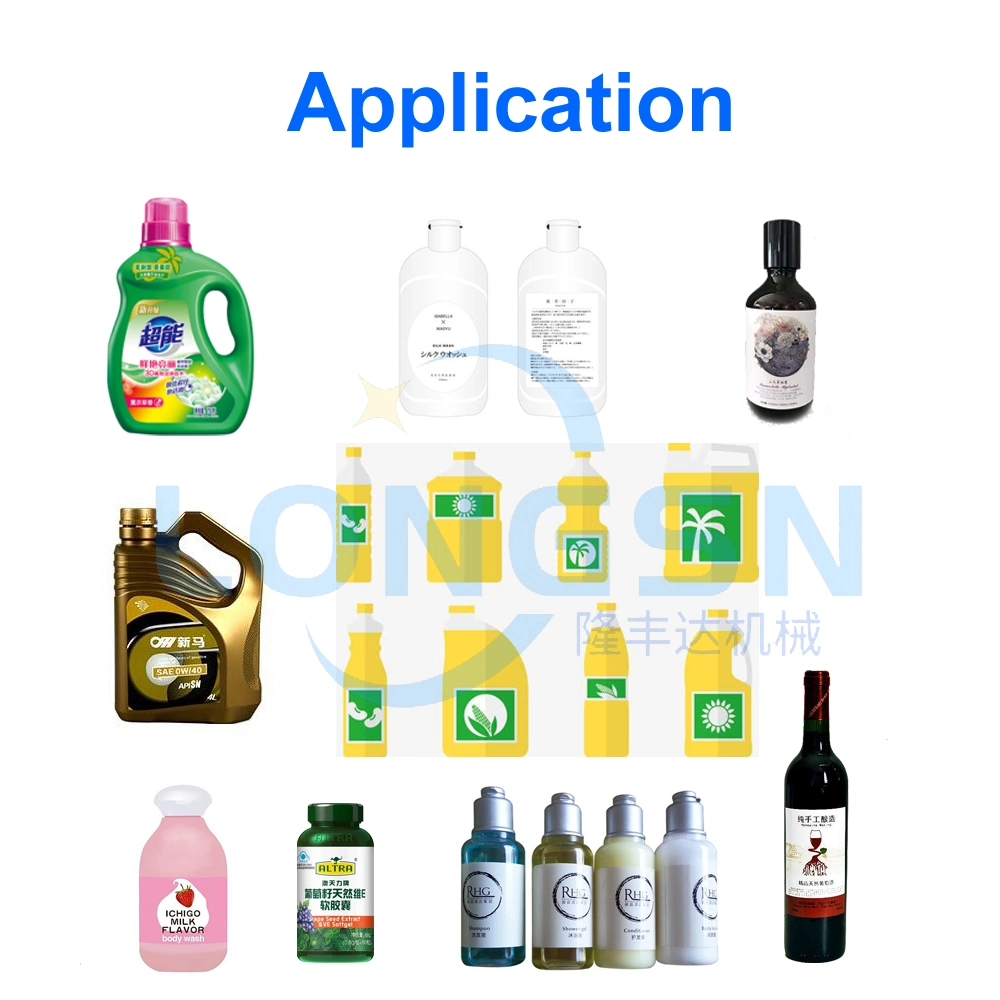 Automatic Two Heads Square Round Flat Butter Detergent Bottle Sticker Auto Adhesive Wrap Bottle Shampoo Labeling Machine