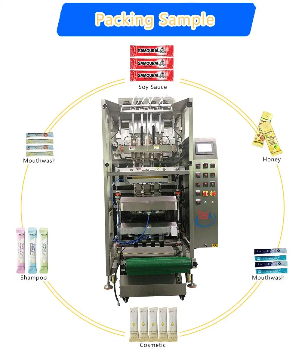 Ice Lolly Ice Pop Juice Milk Water Lolly Multi-Line Liquid Sachet Packaging Machine