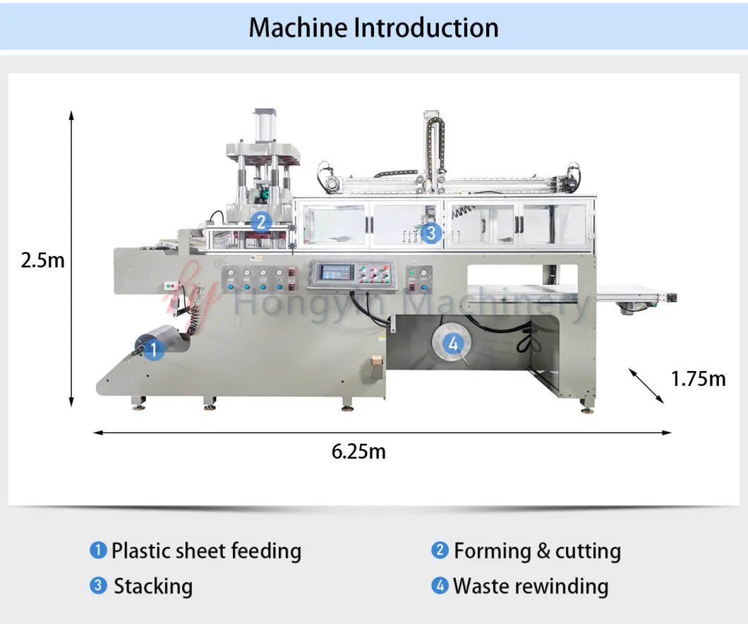 Plastic Ready Meal Packaging BOPS Thermoforming Machine Pet Container Box Making Machine