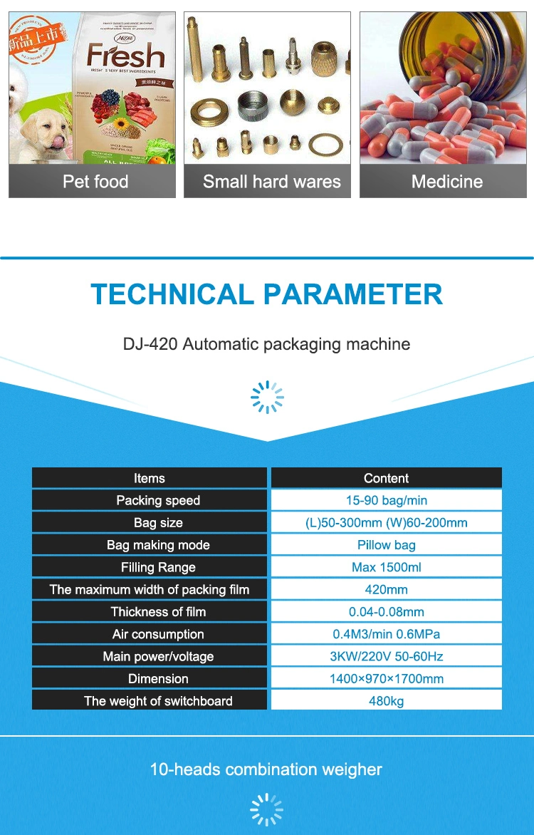 Good Quality Automatic 1kg 2kg Multi-Head Scale Weighing Rice Peanut Snack Chips Packing Machine