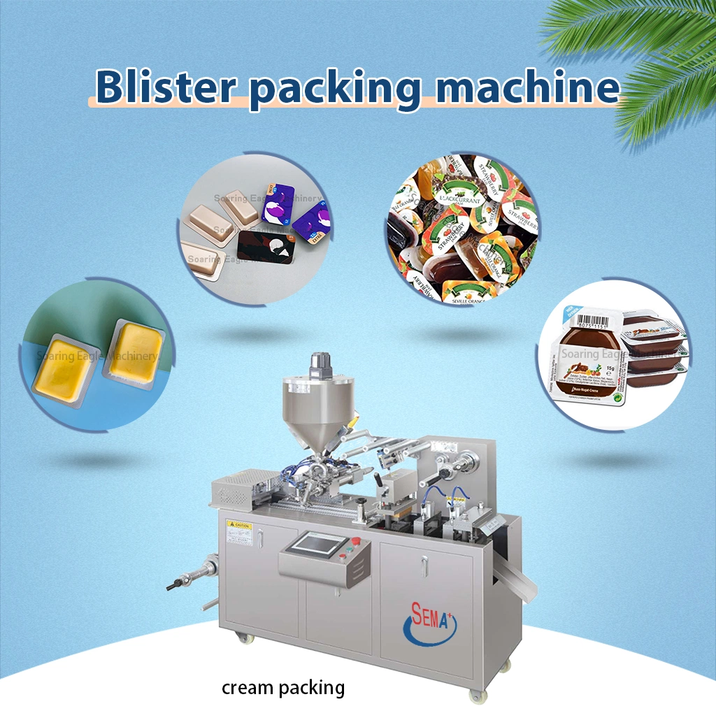 Blister Thermoforming Filling and Sealing Machine for Jam Butter Honey Small Blister Packaging Machine