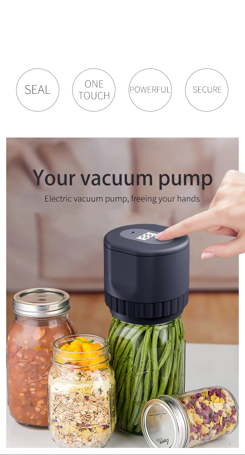 Home Appliance Portable Mason Jar Electric Vacuum Food Sealer for Food Packaging and Stock Sealing Machine Custom Logo Welcome