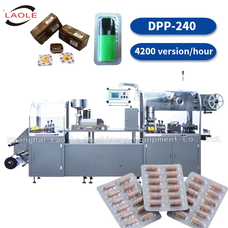 Dpp-80 Tablet Aluminum Capsule Press Blister Candy Milk Tabletflat Packaging Machine