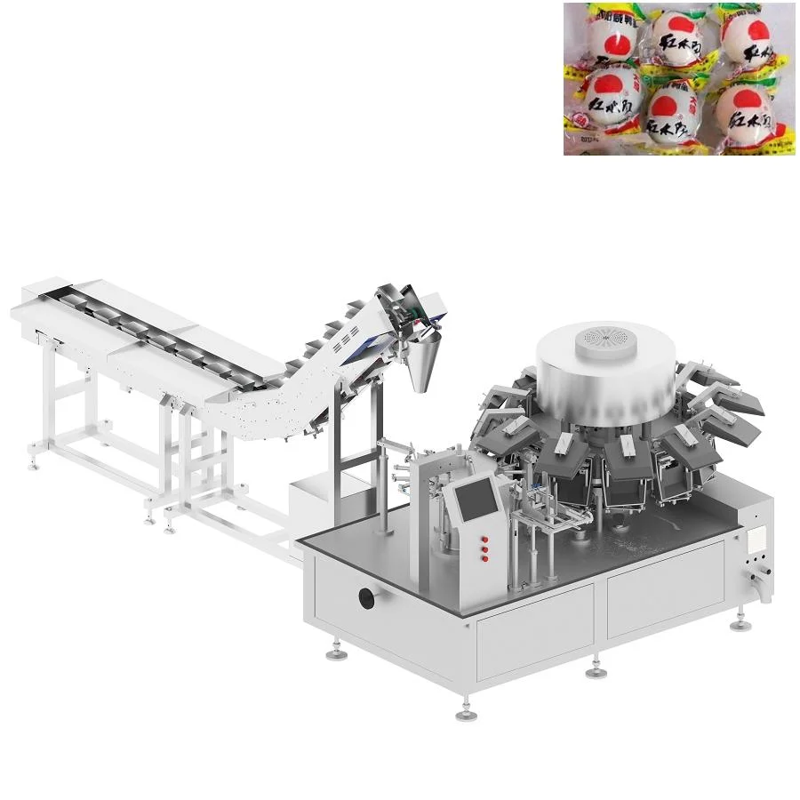 Fully Automatic Vacuum Doypack Pouch Rotary Prepared Meat Premade Bag Packing Machine