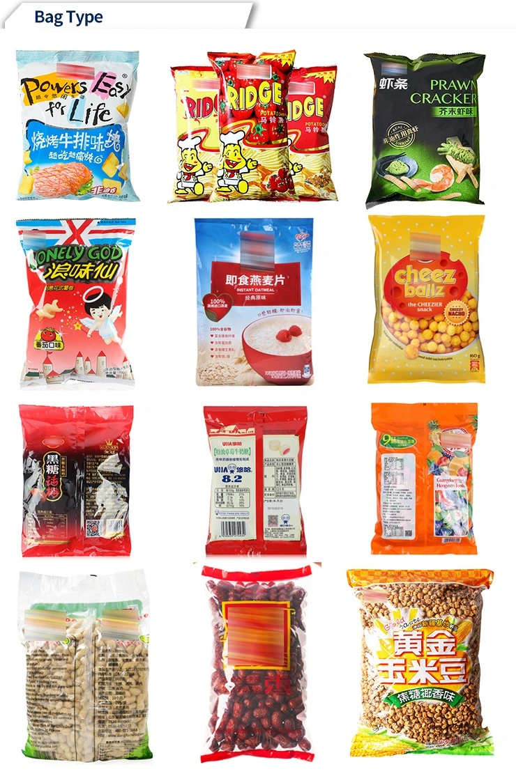 Low Cost Automatic Potato Chips/Biscuit/Beans/Grain Snack Food Pouch Bag Nitrogen Vertical Packaging Machine