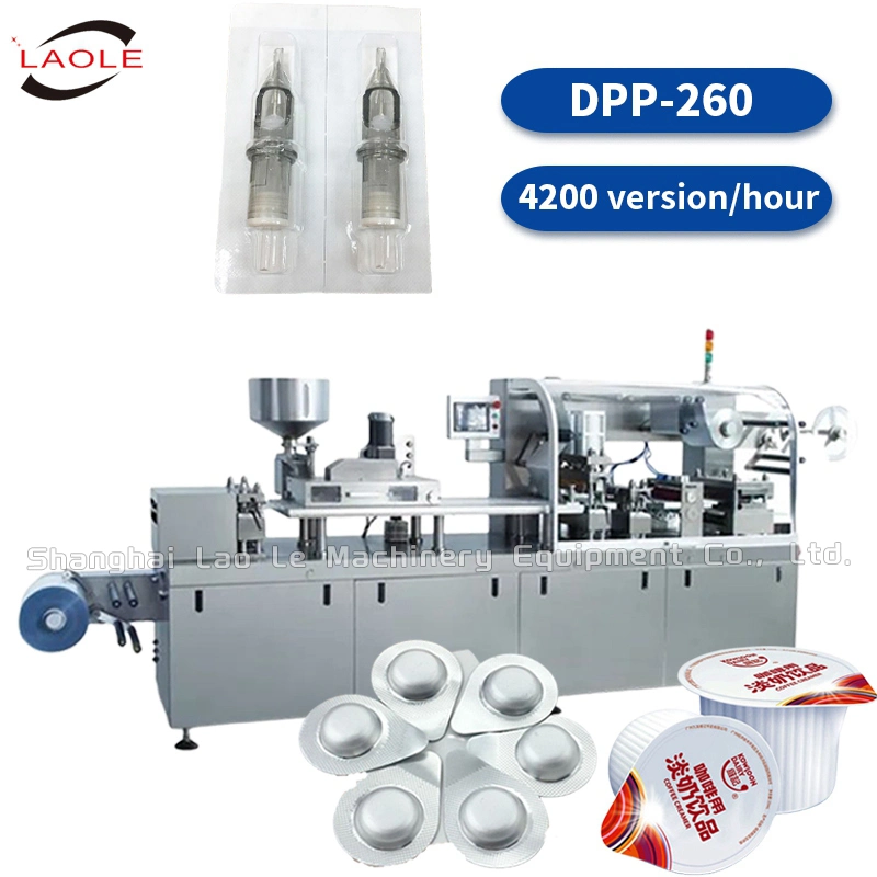 Dpp-80 Tablet Aluminum Capsule Press Blister Candy Milk Tabletflat Packaging Machine