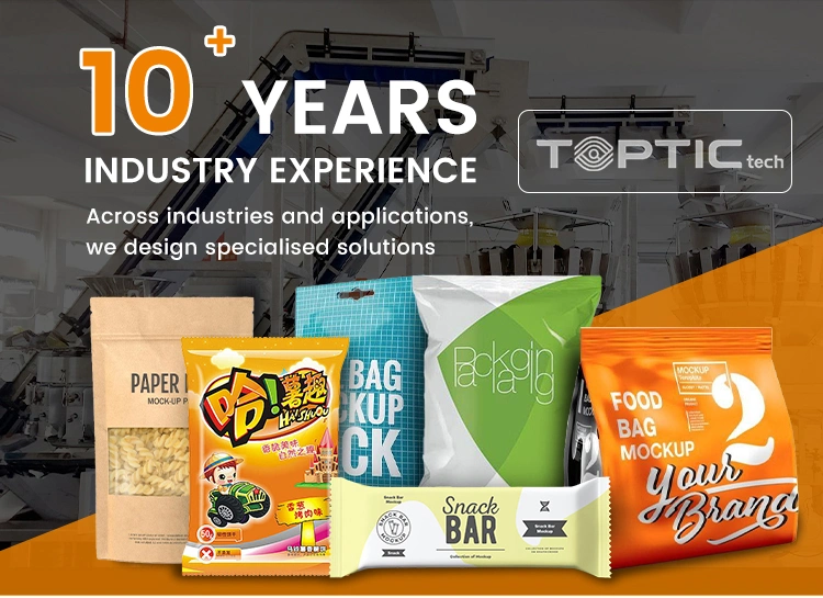 Toptic Sugar Salt Powder Tea Bags Package Sealer Sealing Machine Sachet Nuts Food Potato Chip Multi-Function Packaging Machine