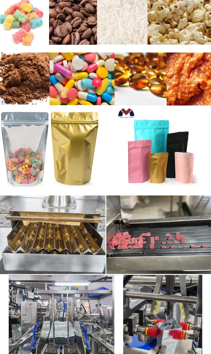 Low Cost Counting Pre-Made Zipper Stand up Plastic Kraft Paper Aluminum Laminated Bag Packing Pouch 1 Kg Salt Sugar Rice Seeds Powder Pouch Packing Machine