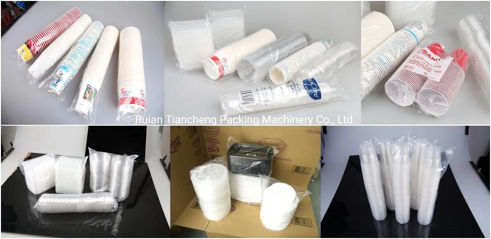 Fully-Automatic Plastic Paper Tray Food Container Lunch Box Packing Machine and Case Machine Box Tape Sealing Machine