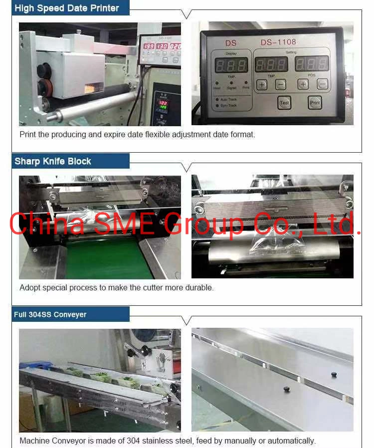 Frozen Dumpling Empanada Samosa Horizontal Packaging Overwrapping Machine Snack Biscuits Cookies Bread Food Machine Bakery Flow Wrapper Machine