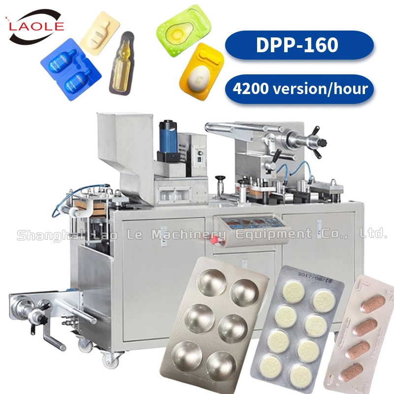 Dpp-80 Tablet Aluminum Capsule Press Blister Candy Milk Tabletflat Packaging Machine