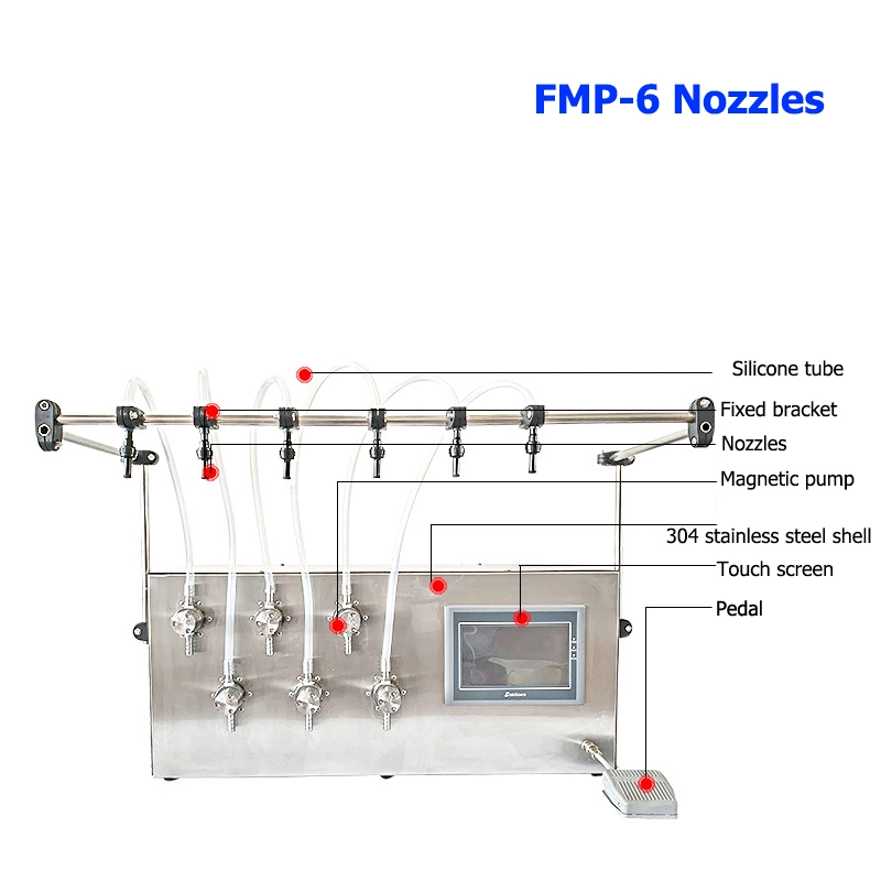 Dovoll Corrosion Resistance High Temperature Magnetic Pump Semi Automatic Plastic Bottle Water Liquid Honey Juice Sauce Soft Drink Tomato Paste Filling Machine