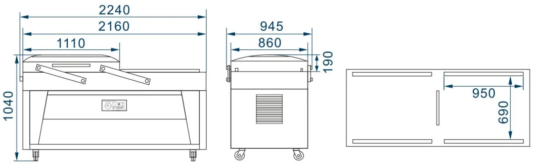 Commercial Fresh-Keeping Double Chamber Vacuum Packaging Sealing Machine