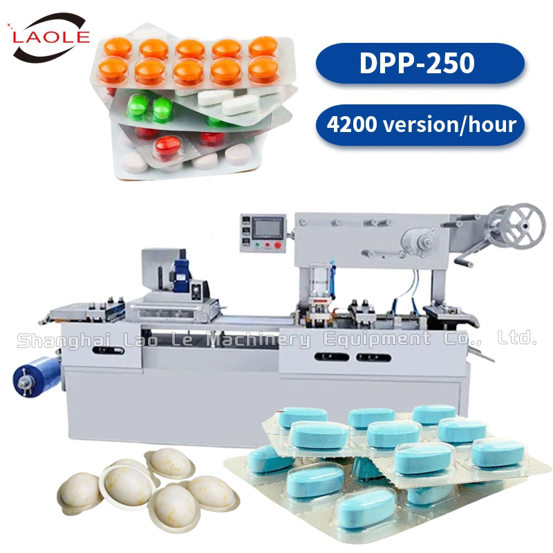 Dpp-80 Tablet Aluminum Capsule Press Blister Candy Milk Tabletflat Packaging Machine