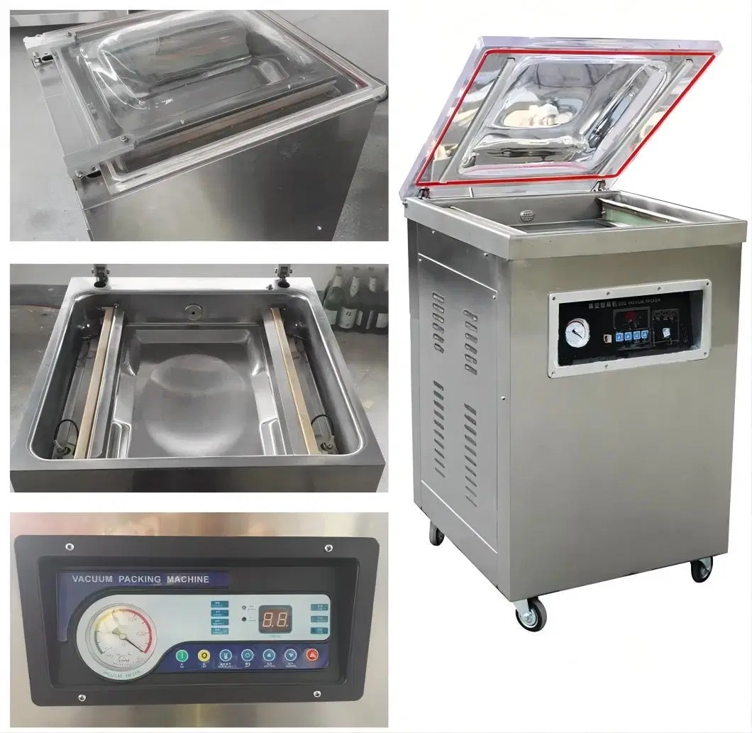 Automatic Commercial Rice Coffee Fish Food Sausage Chicken Meat Vacuum Sealer Packaging Packing Machine