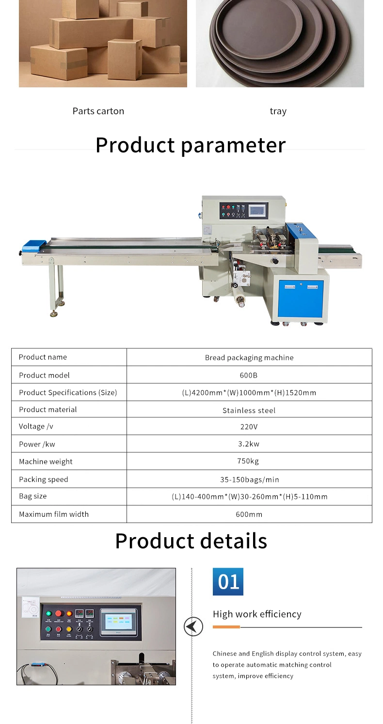 Full Servo Bread and Steamed Bread Food Wrapping Machine