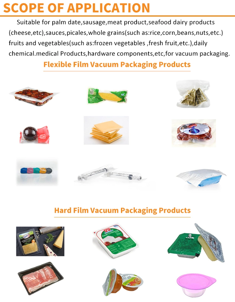 Full Automatic Bacon Sausage Meat Food Continuous Thermoforming Forming Line Vacuum Packaging Packing Machine