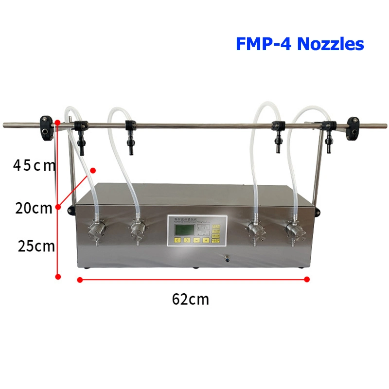 Dovoll Corrosion Resistance High Temperature Magnetic Pump Semi Automatic Plastic Bottle Water Liquid Honey Juice Sauce Soft Drink Tomato Paste Filling Machine