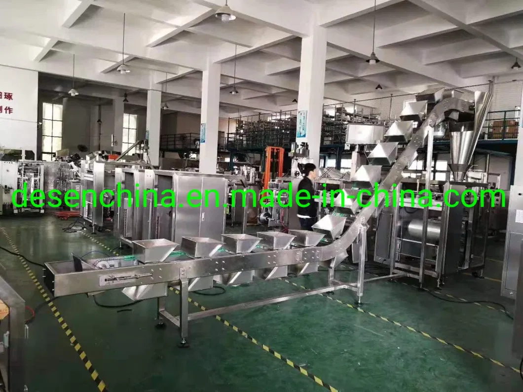 Chicken Nuggets and Fries Packing Machine Automatic Filling Nitrogen Packaging Machine