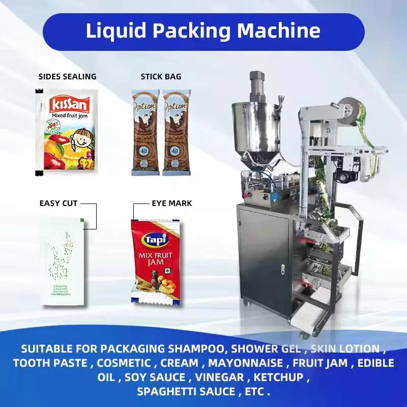 Ketchup Oyster Sauce Chilli Paste Automatic Multi Lanes Liquid Plastic Packet Small Bag Filling Tomato Paste Packing Machine