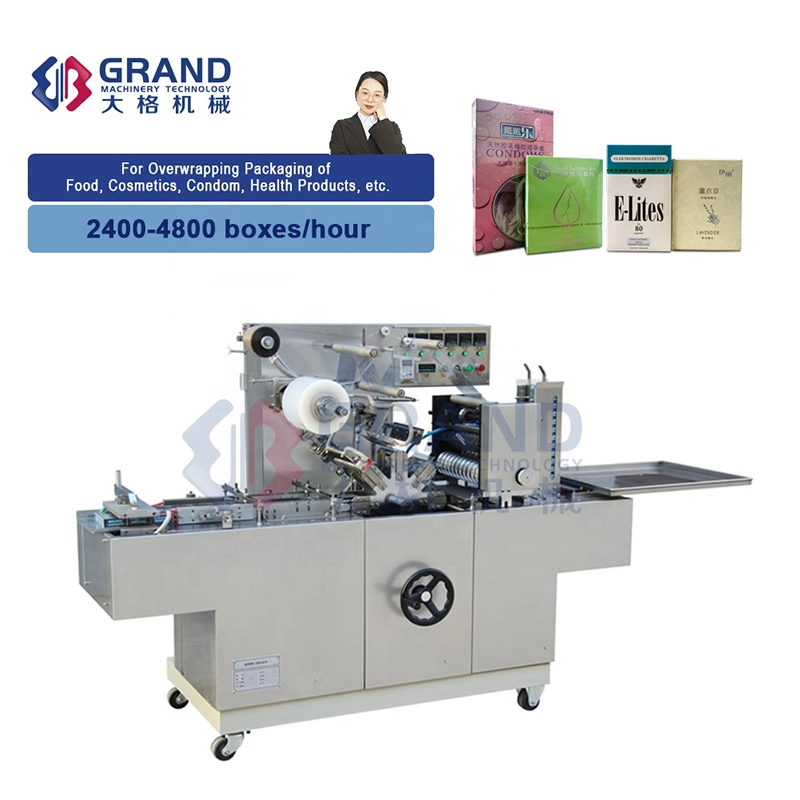 Automatic BOPP Film Packaging Medical Butter Biscuit Box Overwrapping Cellophane Wrapping Packing Machine