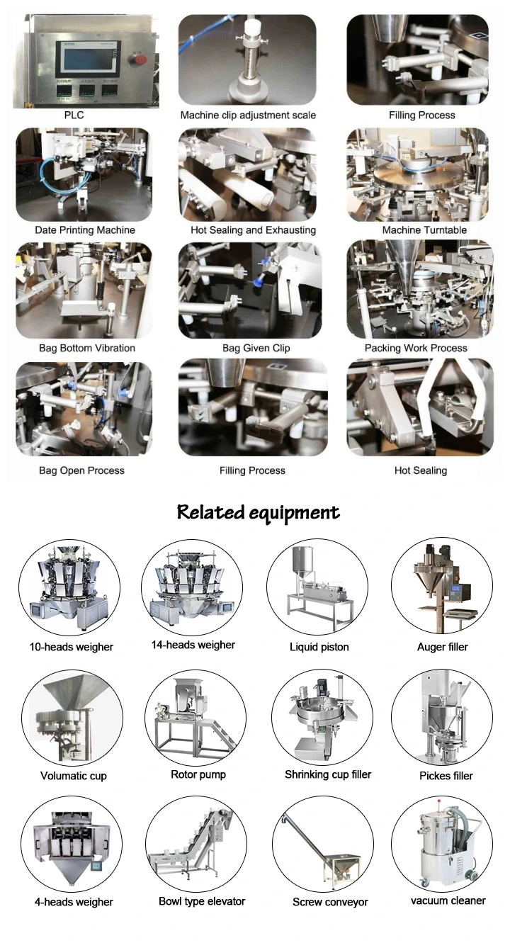 Automatic Dried Meat Beef Jerky Doypack Pouch Filling Sealing Packaging Machine