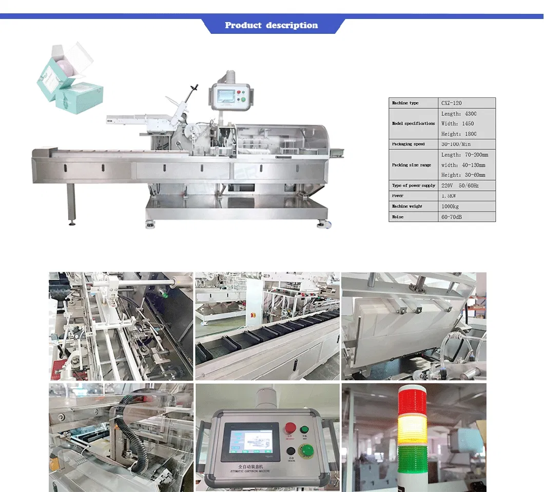 Automatic Meat Chicken Samosa Box Packaging Machine Frozen Food Cartoning Machine Box Packing Machine