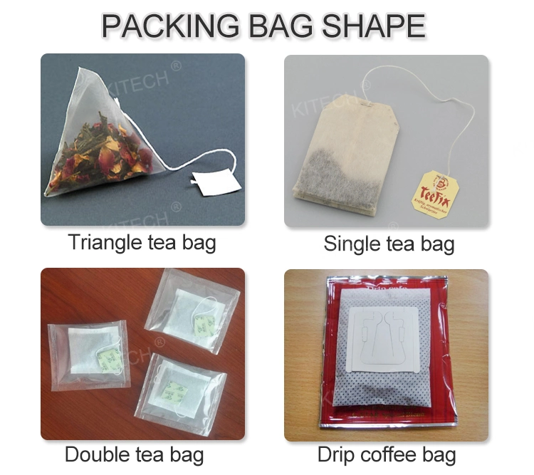 Vertical Non-Woven Fabric Film Ground Coffee Tea Paper Bag Wrapping Flow Packaging Packing Filling Sealing Machine