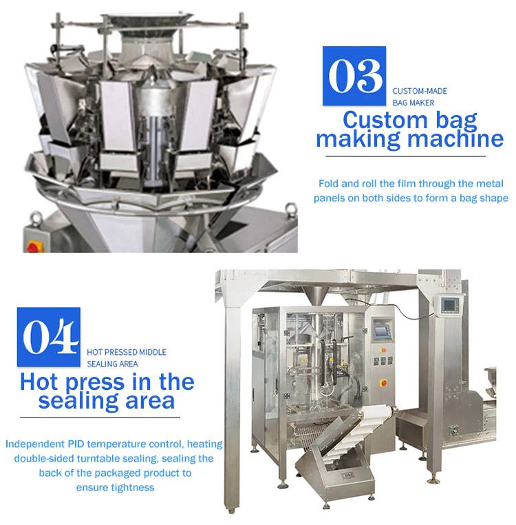 Automatic Vertical Rice Sugar Salt Bagging Machine Rice Grain Bean Cereal Bag Filling Machine 1kg 5kg Sugar Packing Machine