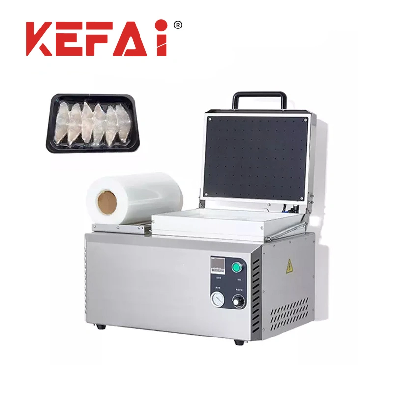 Kefai Automatic Vacuum Skin Tray Packaging Machine for Meat, Pork and Chicken
