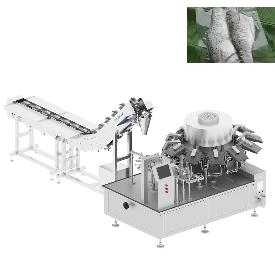 Fully Automatic Vacuum Doypack Pouch Rotary Prepared Meat Premade Bag Packing Machine