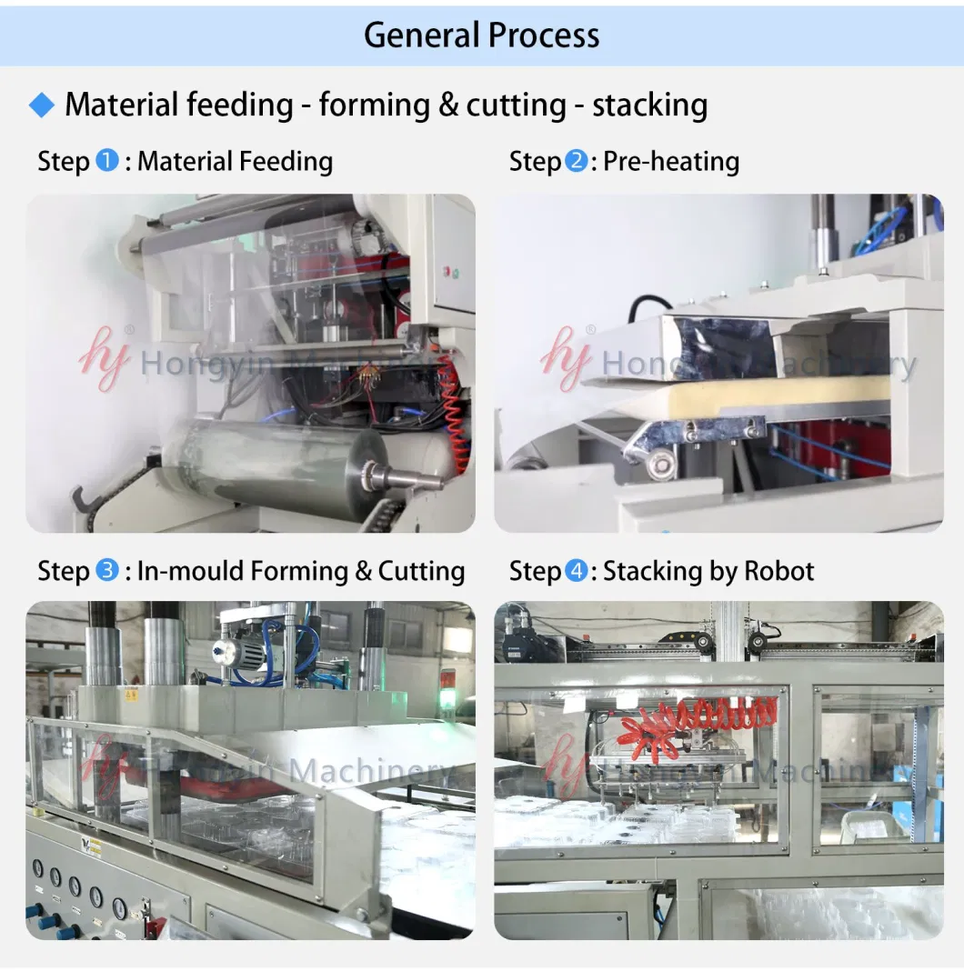 Plastic BOPS OPS Automatic Disposable Flat Tray Biscuit Tray Cake Box Thermoforming Machine