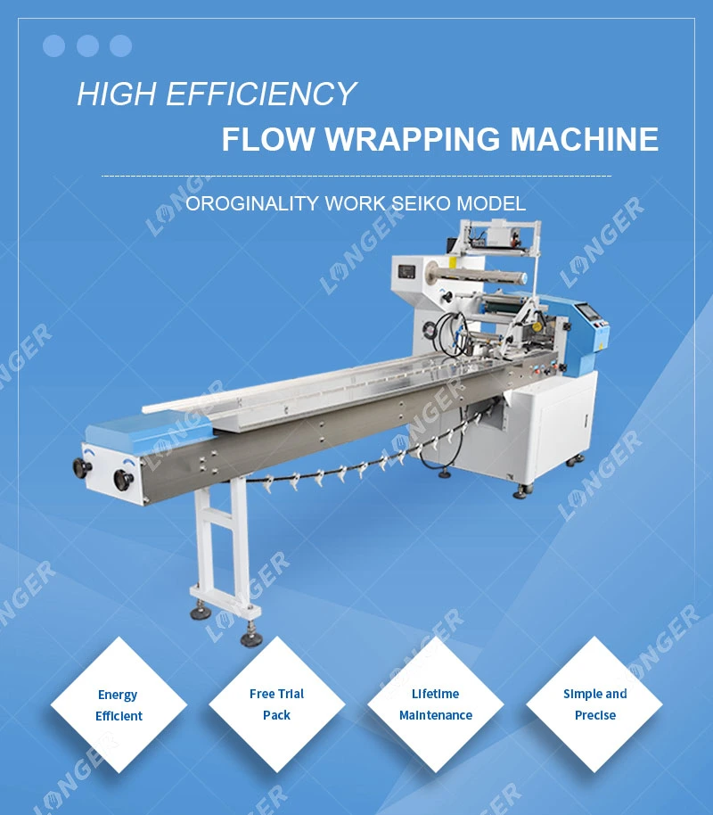 Bun Slice Cutting Packaging Line Ice Cream Cone Bread Filling and Toast Packing Machine Without Tray